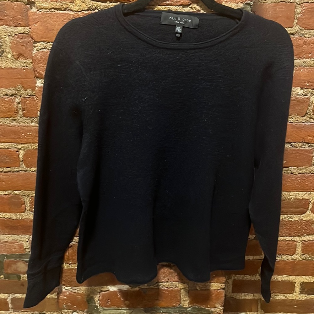 Rag & Bone Navy Merino Wool Sweater